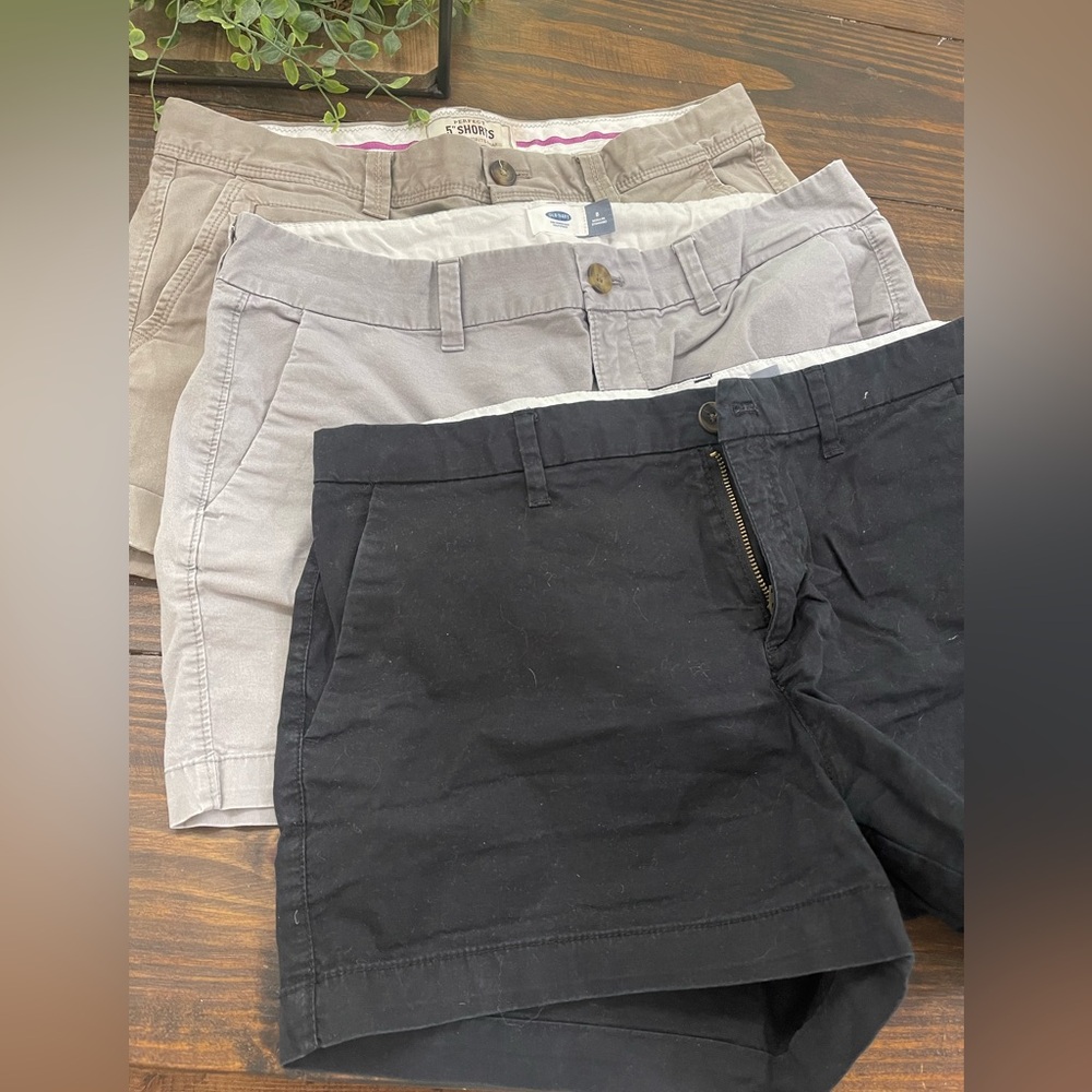 Three pairs of Old Navy shorts, size 8